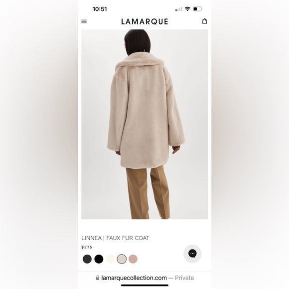 Lamarque Linnea Faux Fur Dusty Blue Buttery Soft Luxury Coat. Size Medium. - Picture 14 of 14